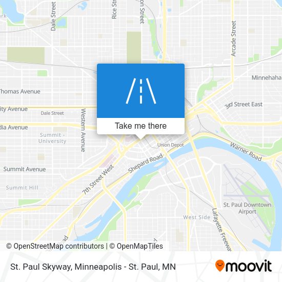 Mapa de St. Paul Skyway