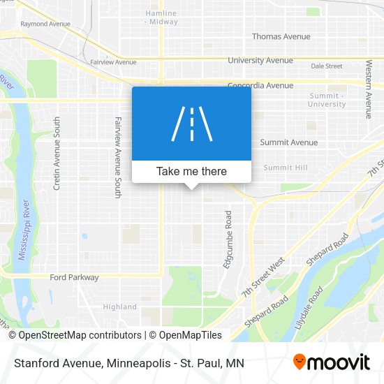 Stanford Avenue map