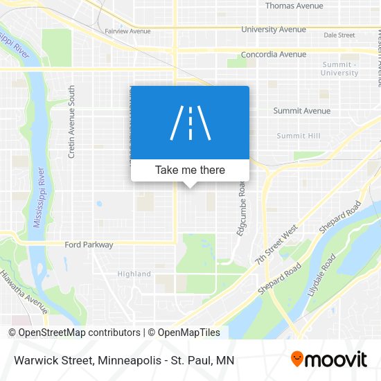 Mapa de Warwick Street