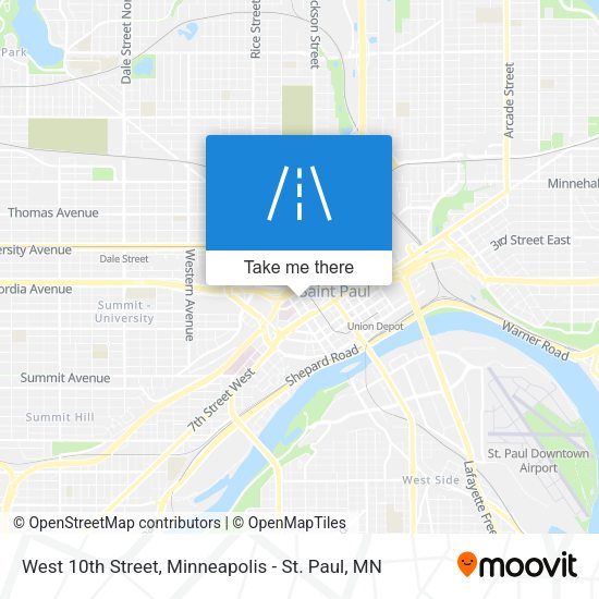 West 10th Street map