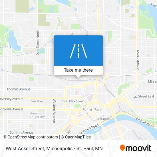 West Acker Street map