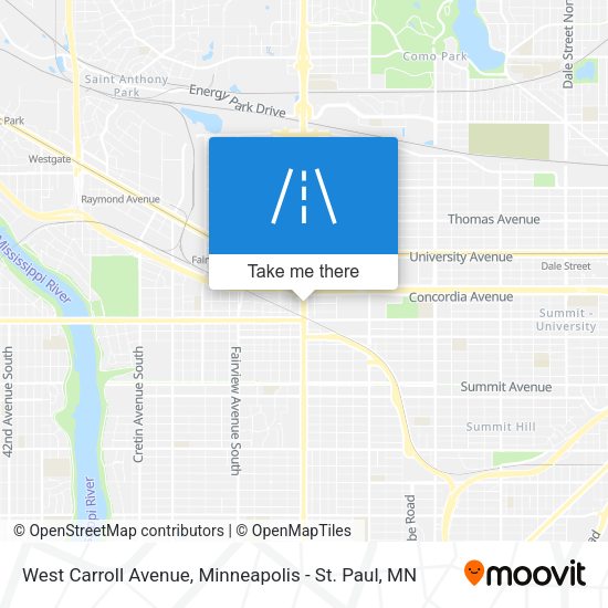 West Carroll Avenue map