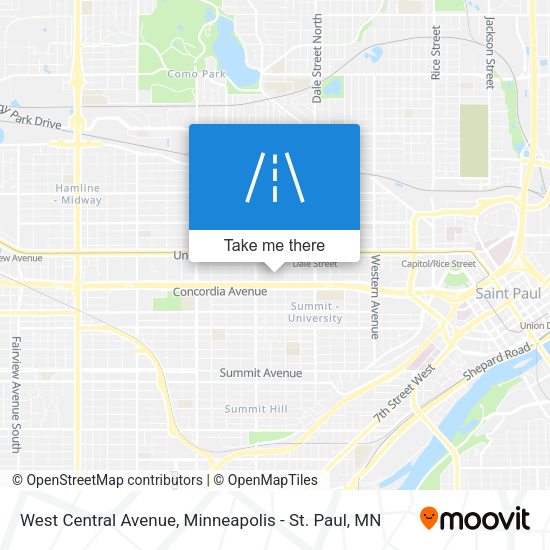 Mapa de West Central Avenue