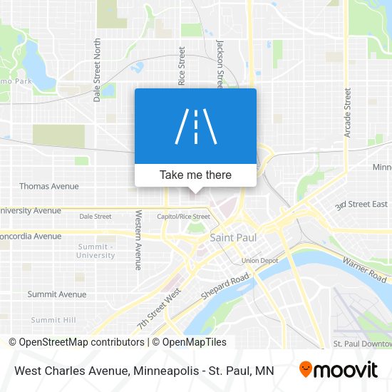 West Charles Avenue map