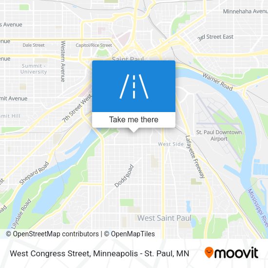 West Congress Street map