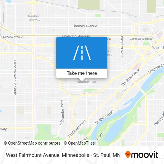 West Fairmount Avenue map