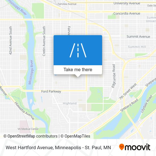 Mapa de West Hartford Avenue