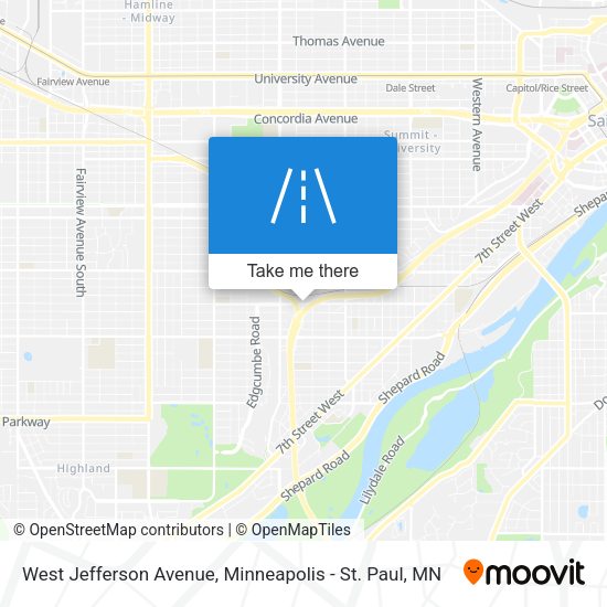 Mapa de West Jefferson Avenue
