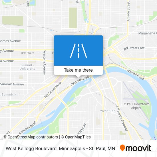 West Kellogg Boulevard map