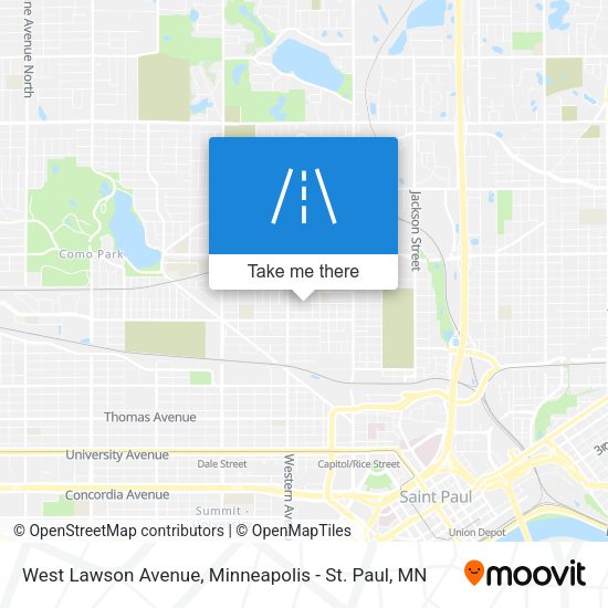 West Lawson Avenue map