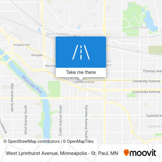 Mapa de West Lynnhurst Avenue