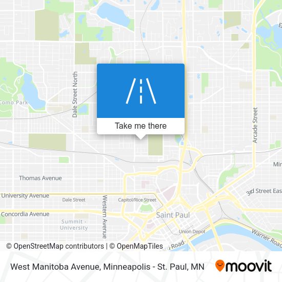 Mapa de West Manitoba Avenue