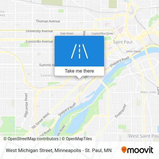 West Michigan Street map