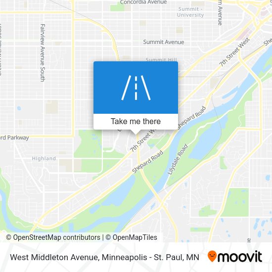 West Middleton Avenue map