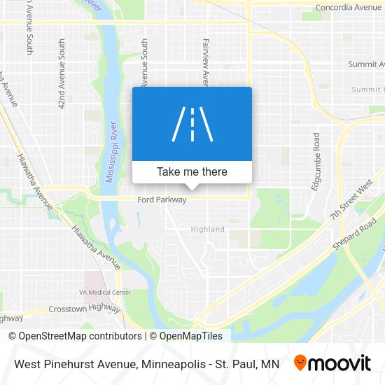 West Pinehurst Avenue map