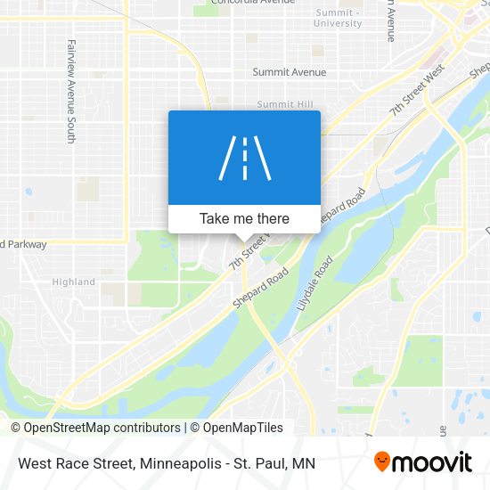 Mapa de West Race Street