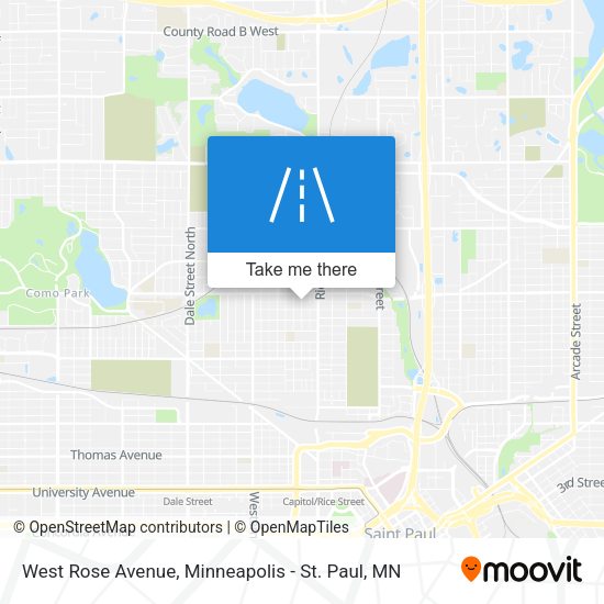 West Rose Avenue map