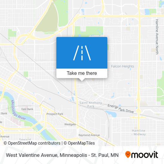 West Valentine Avenue map