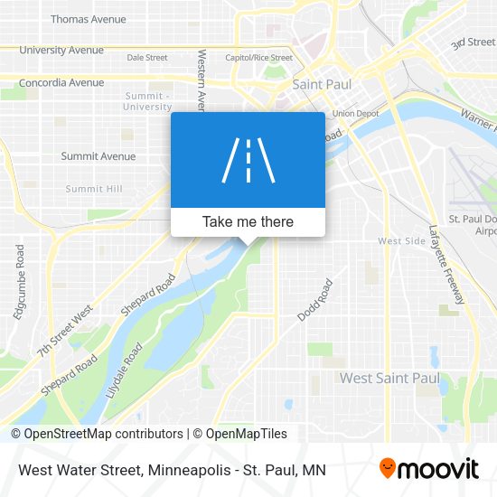 West Water Street map