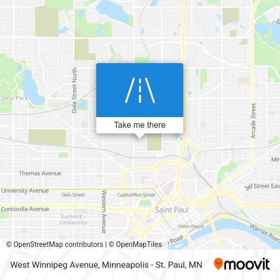 West Winnipeg Avenue map