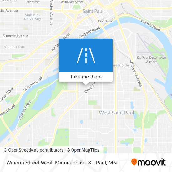 Winona Street West map