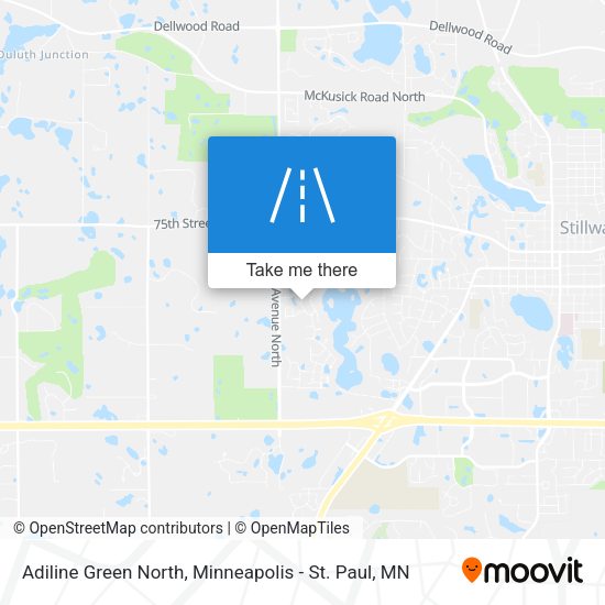 Mapa de Adiline Green North