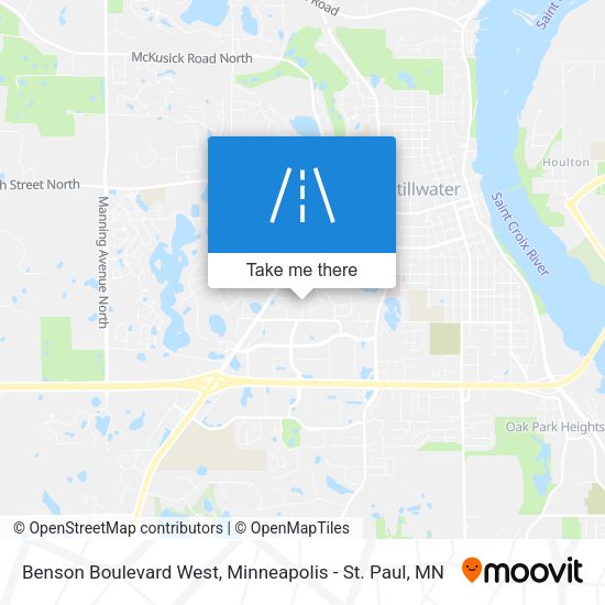 Benson Boulevard West map