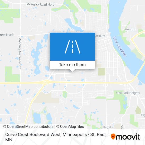 Curve Crest Boulevard West map