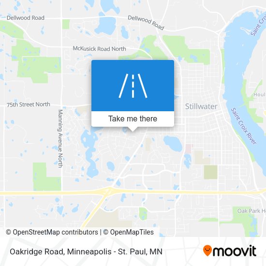 Oakridge Road map