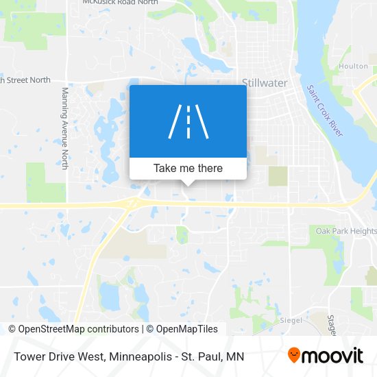 Tower Drive West map