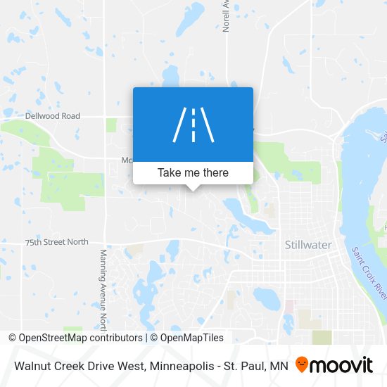 Mapa de Walnut Creek Drive West