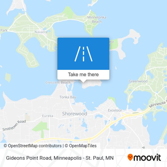 Gideons Point Road map