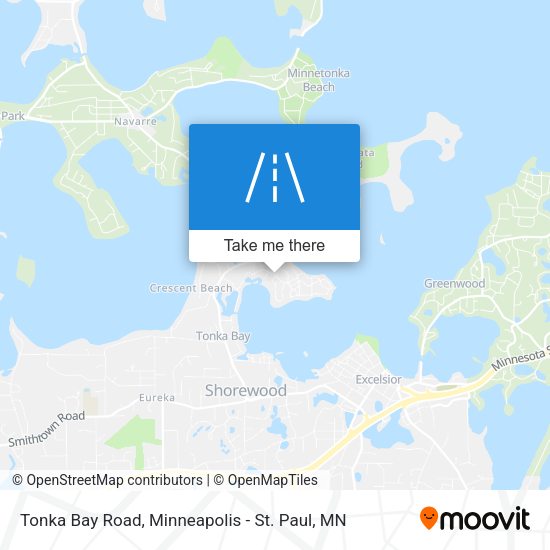 Tonka Bay Road map