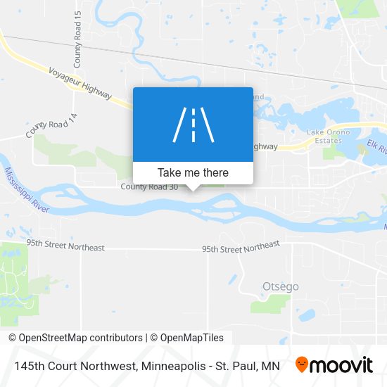 Mapa de 145th Court Northwest