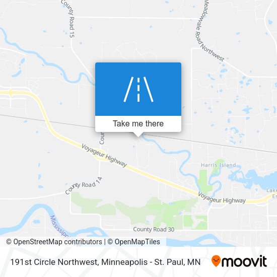 191st Circle Northwest map