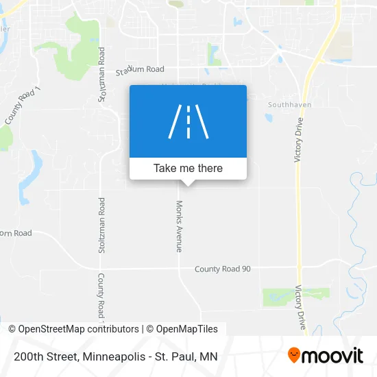 200th Street map