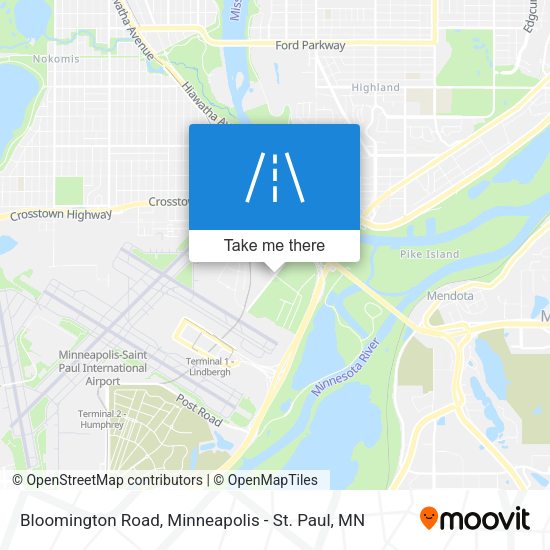 Bloomington Road map