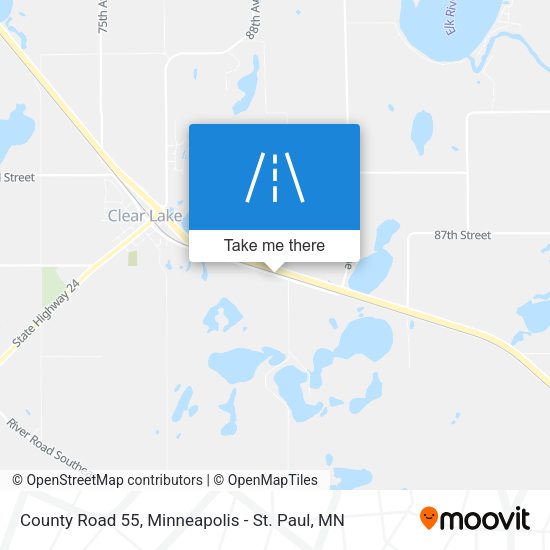 County Road 55 map
