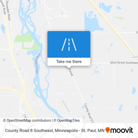 County Road 8 Southeast map