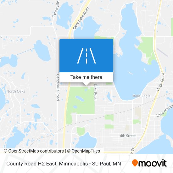 County Road H2 East map