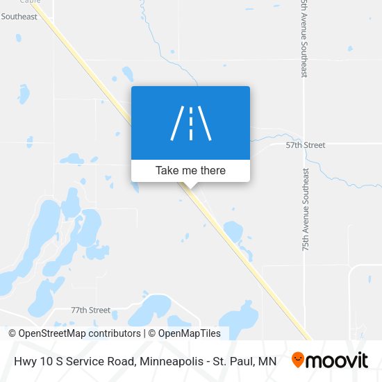 Hwy 10 S Service Road map
