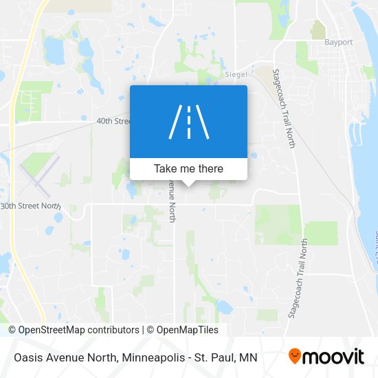 Oasis Avenue North map