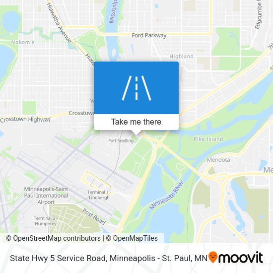 State Hwy 5 Service Road map