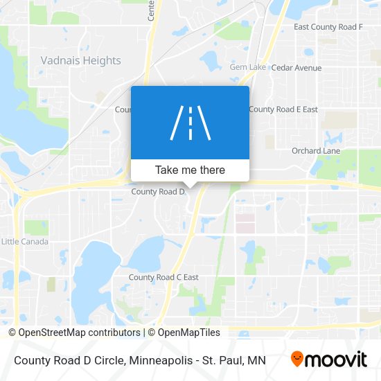 Mapa de County Road D Circle