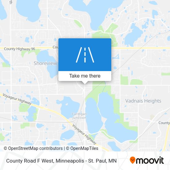County Road F West map