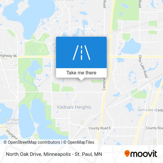 North Oak Drive map