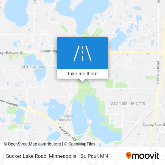 Sucker Lake Road map