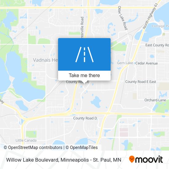 Willow Lake Boulevard map