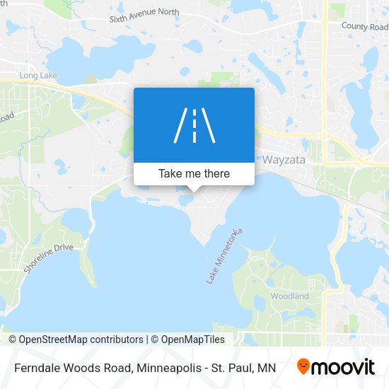 Ferndale Woods Road map