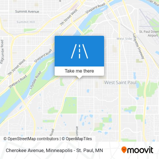 Cherokee Avenue map
